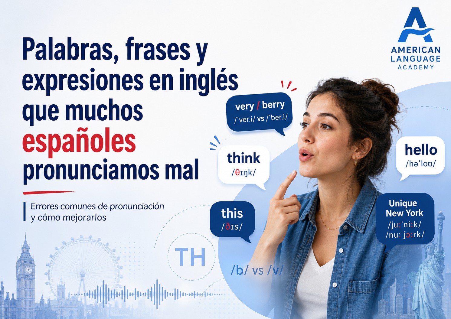 Palabras y frases en inglés que los españoles pronunciamos mal